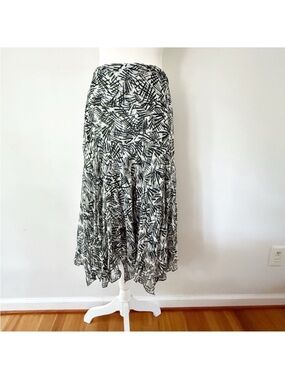 Vintage Women Y2K Sheer Asymmetrical Skirt Large Fairy Grunge Maximalist Retro